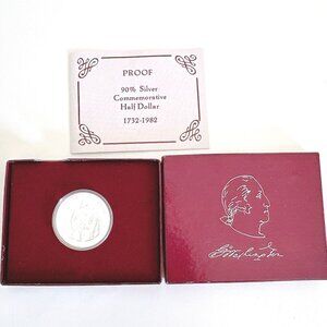 1982 GEORGE WASHINGTON HALF DOLLAR 90% SILVER PROOF 250TH ANNIVERSARY